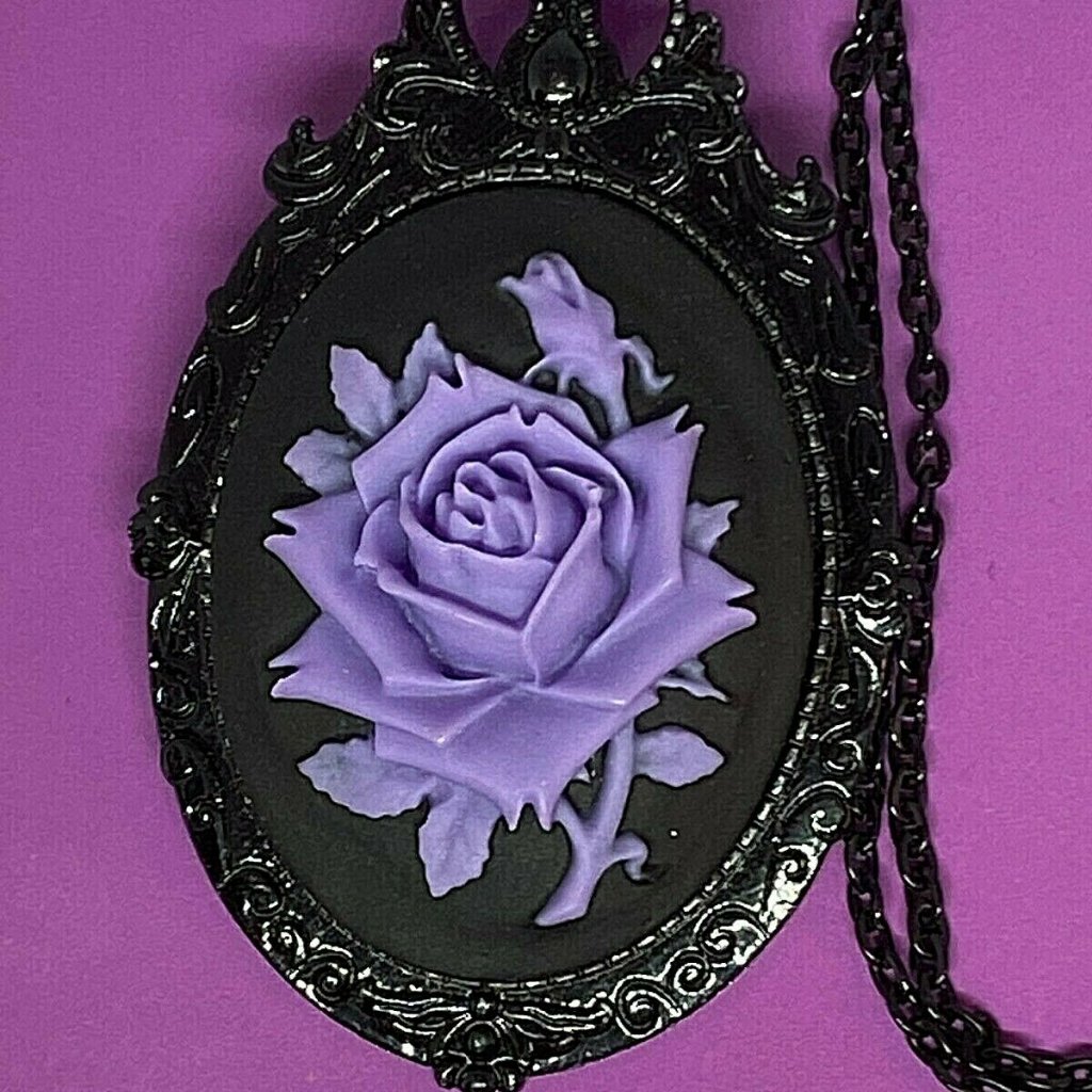 Black Gothic Victorian Xmas Purple Victorian Wedding Pin Brooch Hat Amulet